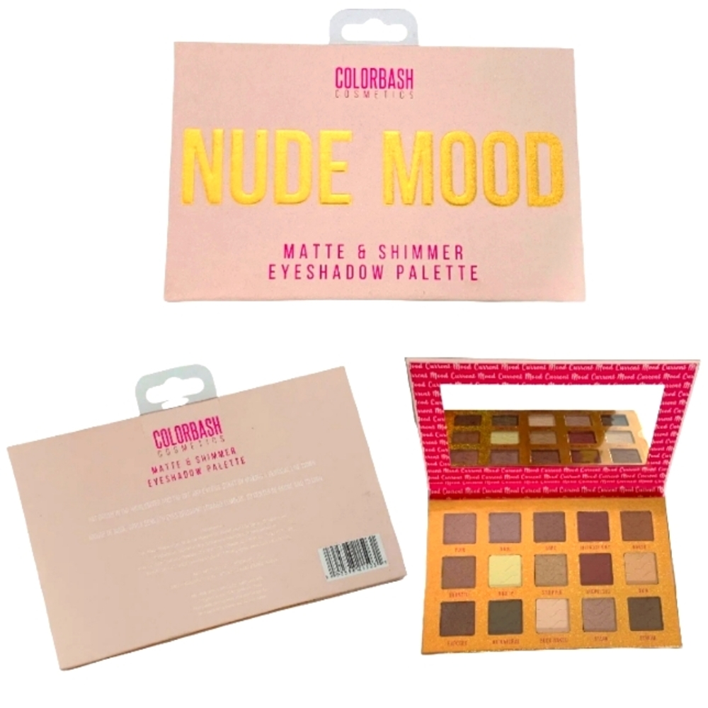 NEW 🌟 Colorbash Cosmetics NUDE MOOD Matte & Shimmer Eyeshadow Palette